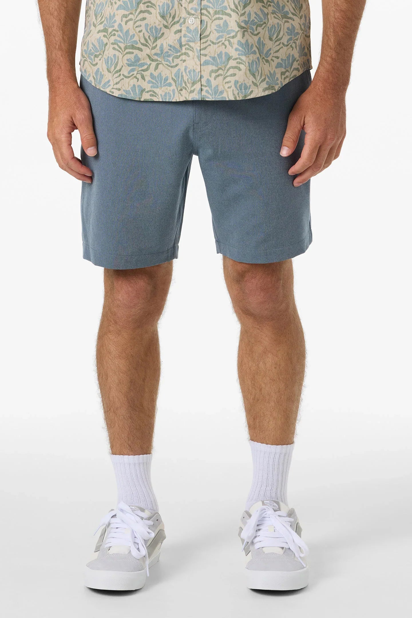 O'Neill Reserve Light Check Elastic Waist 18" Hybrid Shorts