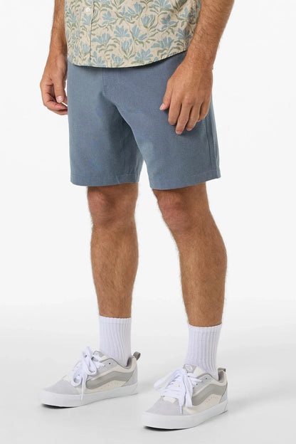 O'Neill Reserve Light Check Elastic Waist 18" Hybrid Shorts