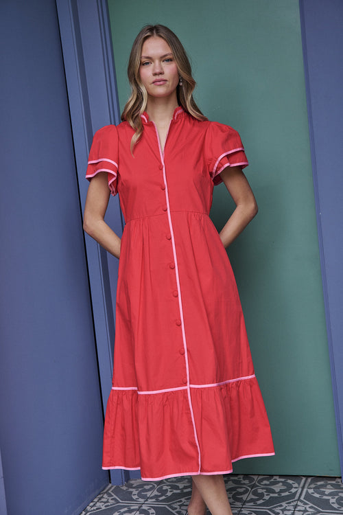 Davie Button Down Midi Dress