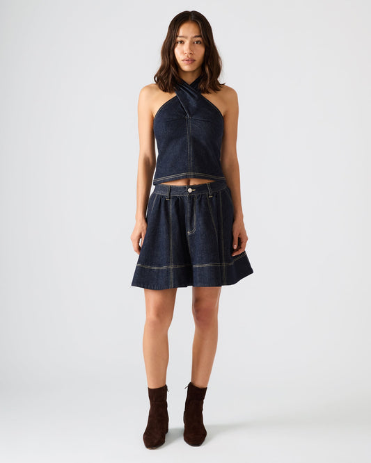 SLOAN DENIM SKIRT INK