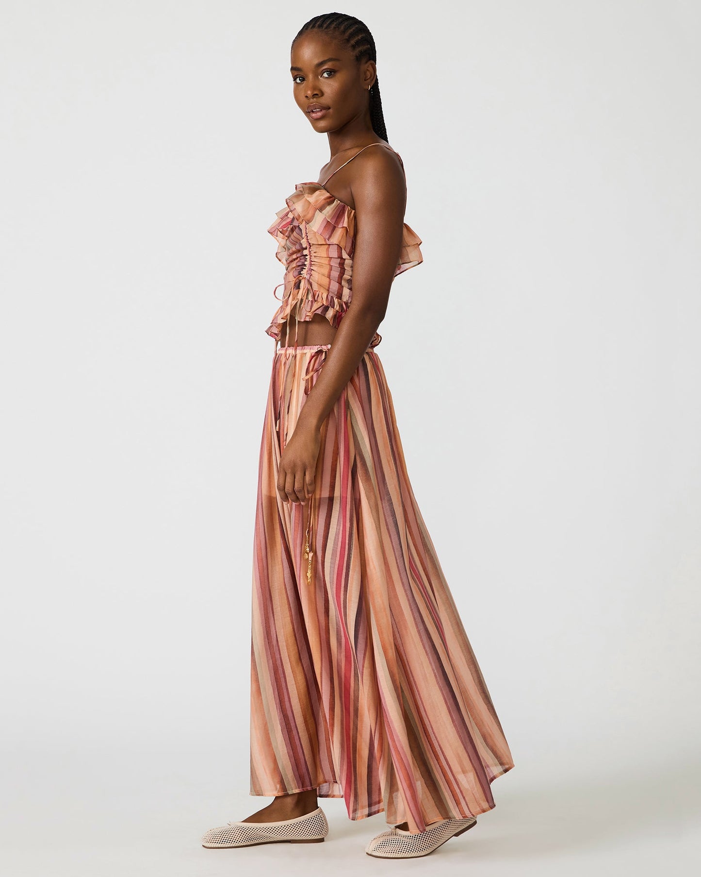 SHILLOH SKIRT STRIPE MULTI