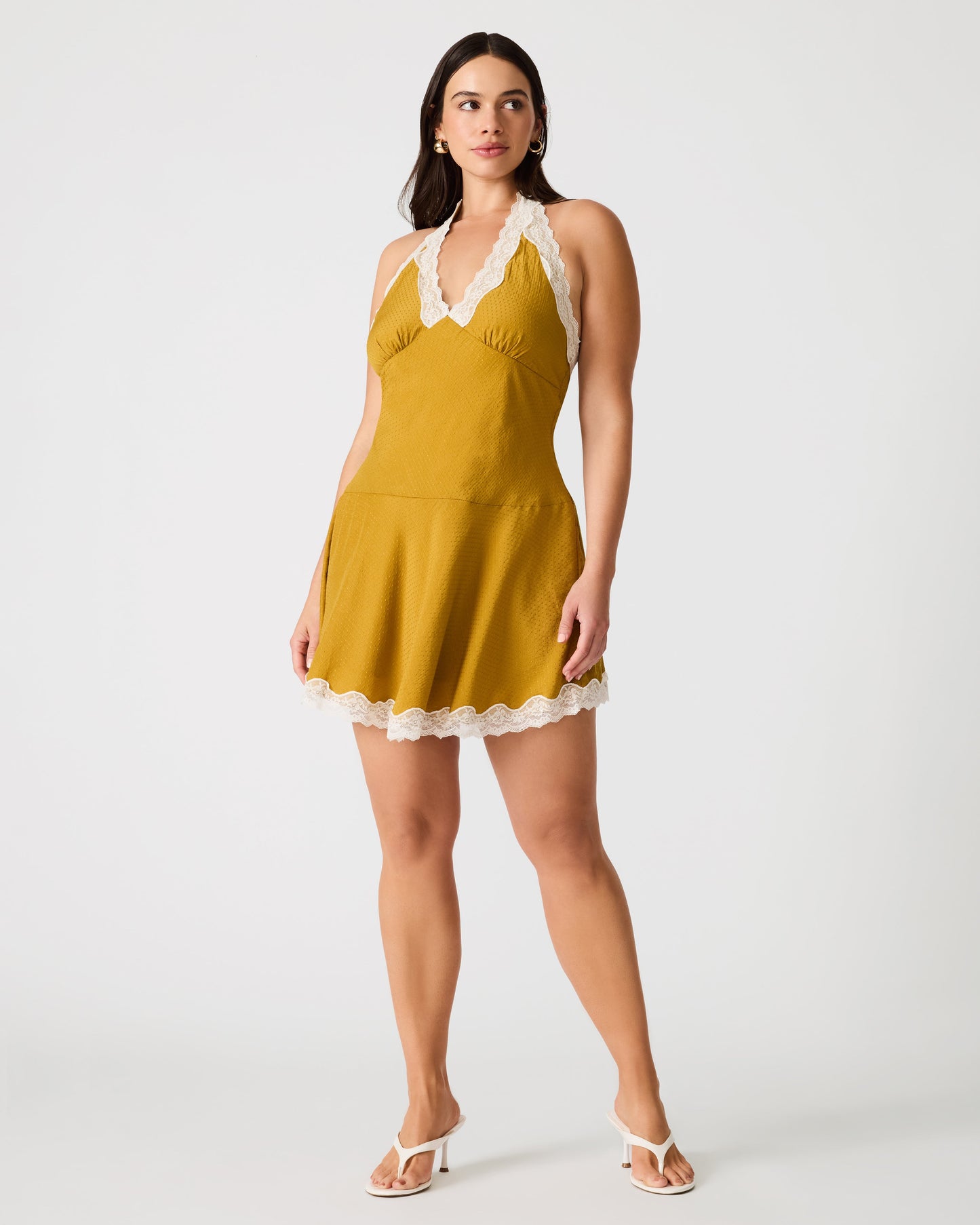 LIZA DRESS THYME GREEN
