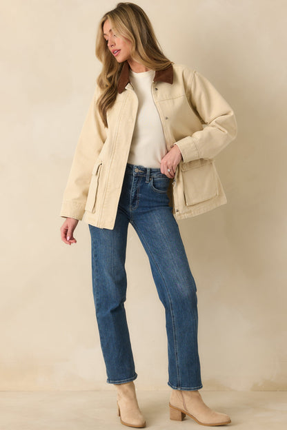Trailblazer Taupe Canvas Utility Jacket