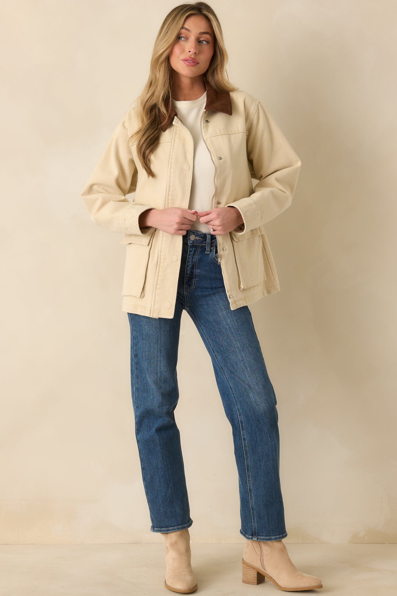 Trailblazer Taupe Canvas Utility Jacket