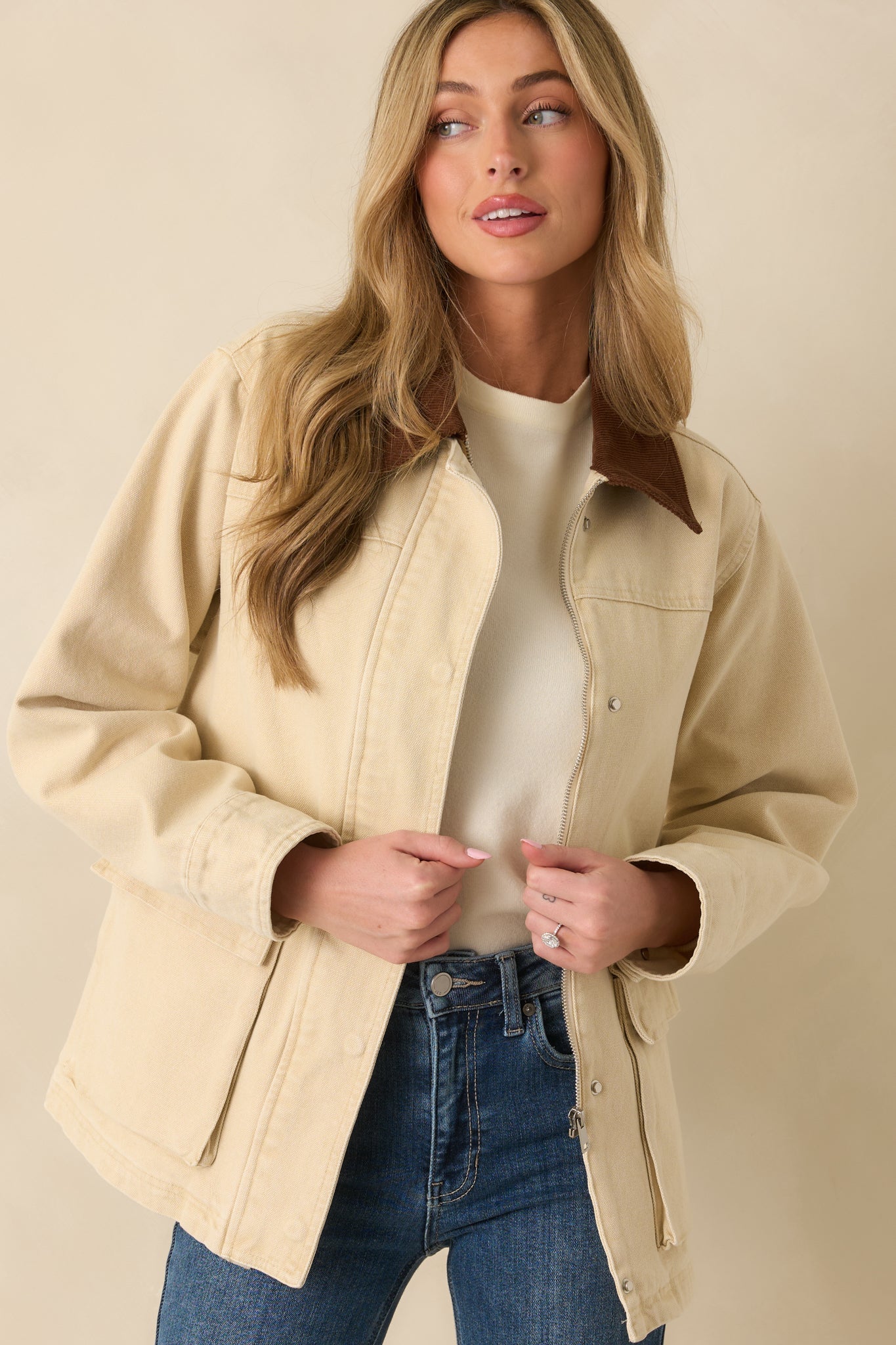 Trailblazer Taupe Canvas Utility Jacket