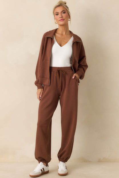 Running Errands Brown Joggers