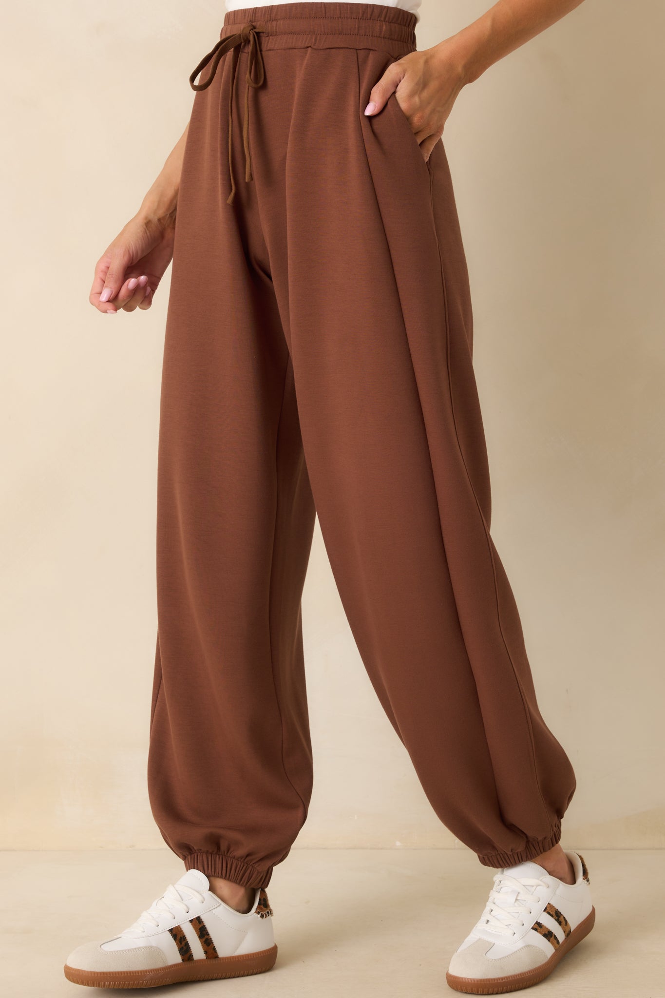 Running Errands Brown Joggers