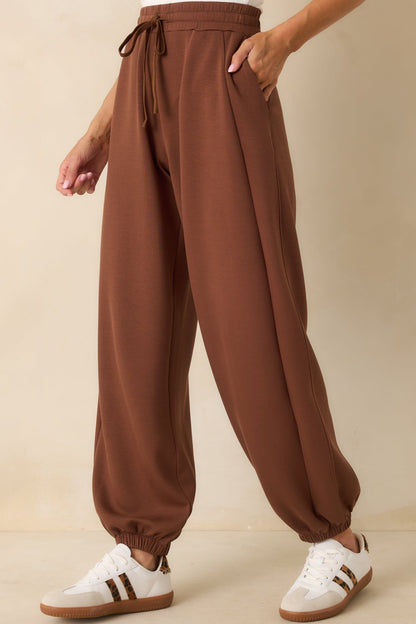 Running Errands Brown Joggers