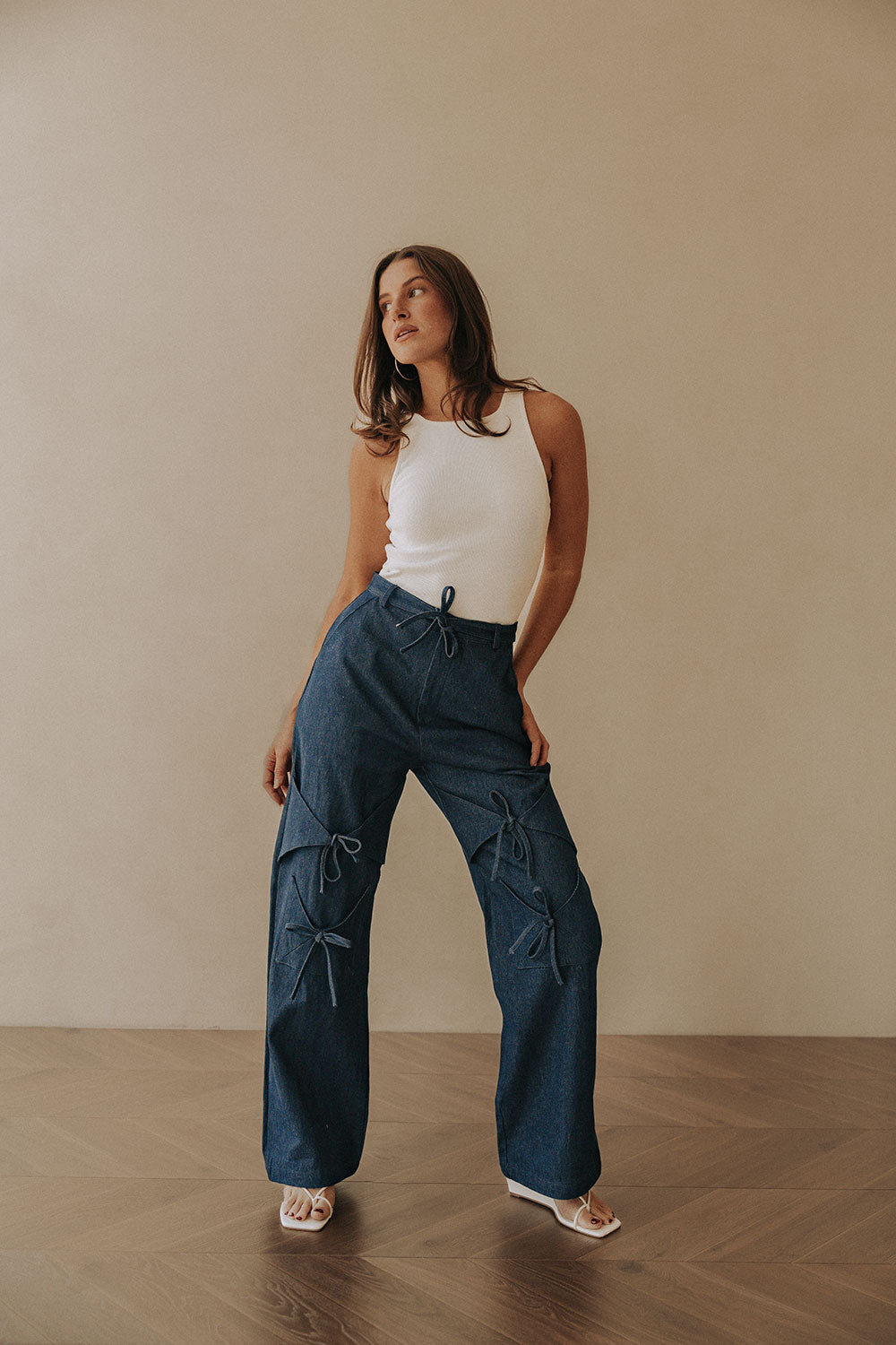 Poet Denim Pants - Dark Blue