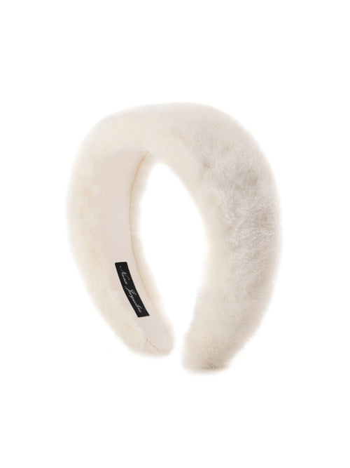 Melanie Fur Headband (White) (Final Sale)