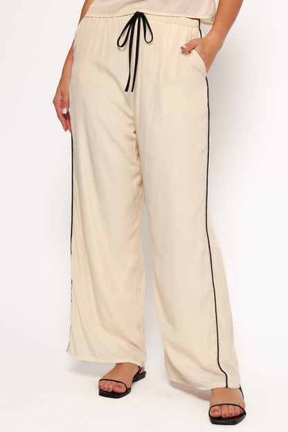 Callie Pant - Cream Black
