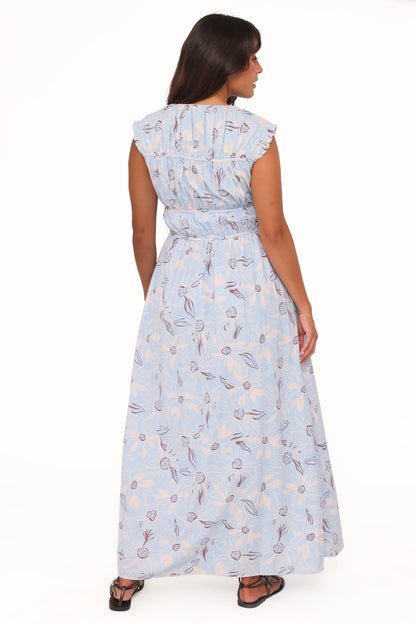 Bancroft Maxi Dress - Blue Flannel Floral
