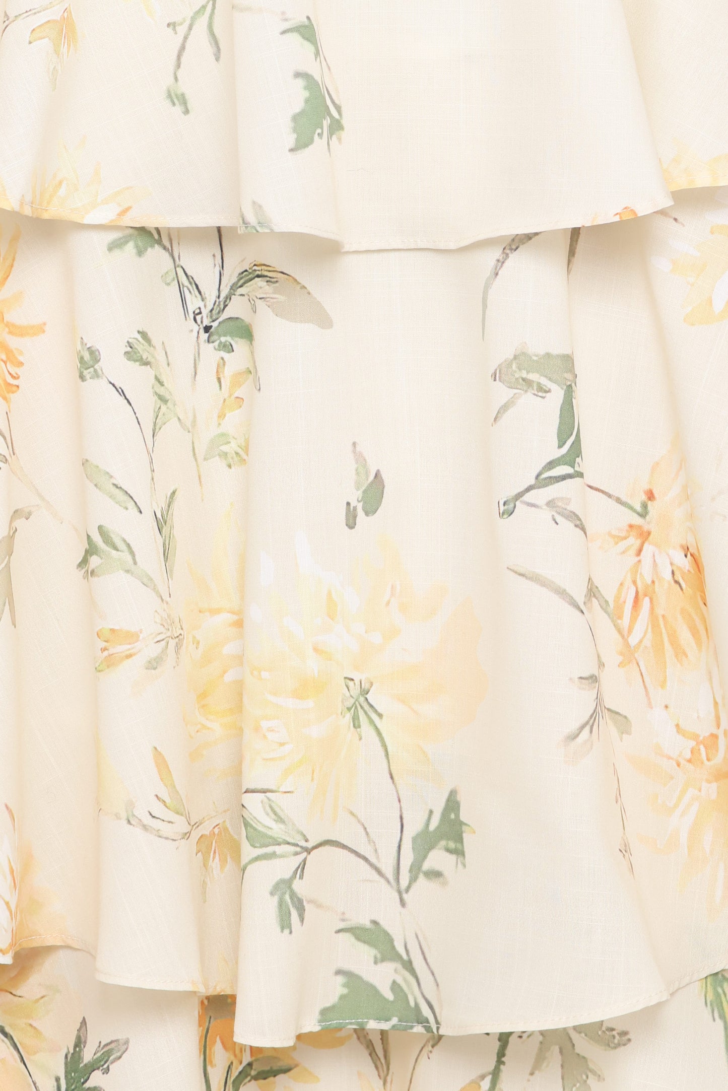 Bernadette Midi Dress - Yellow Floral