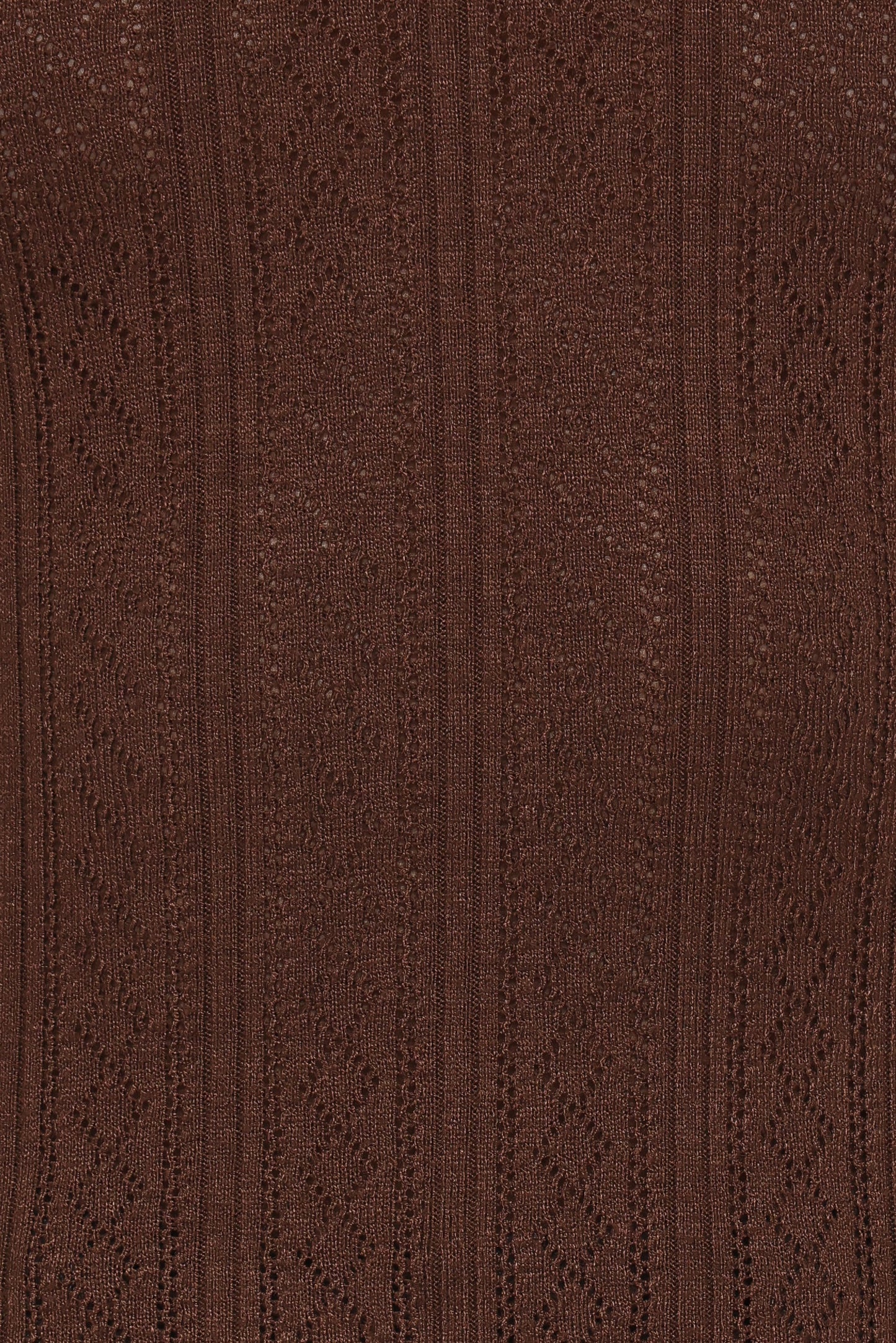 Aquila Pointelle Knit Top - Chocolate