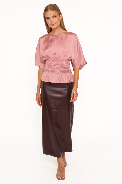 Cherish Pintuck Top - Rose
