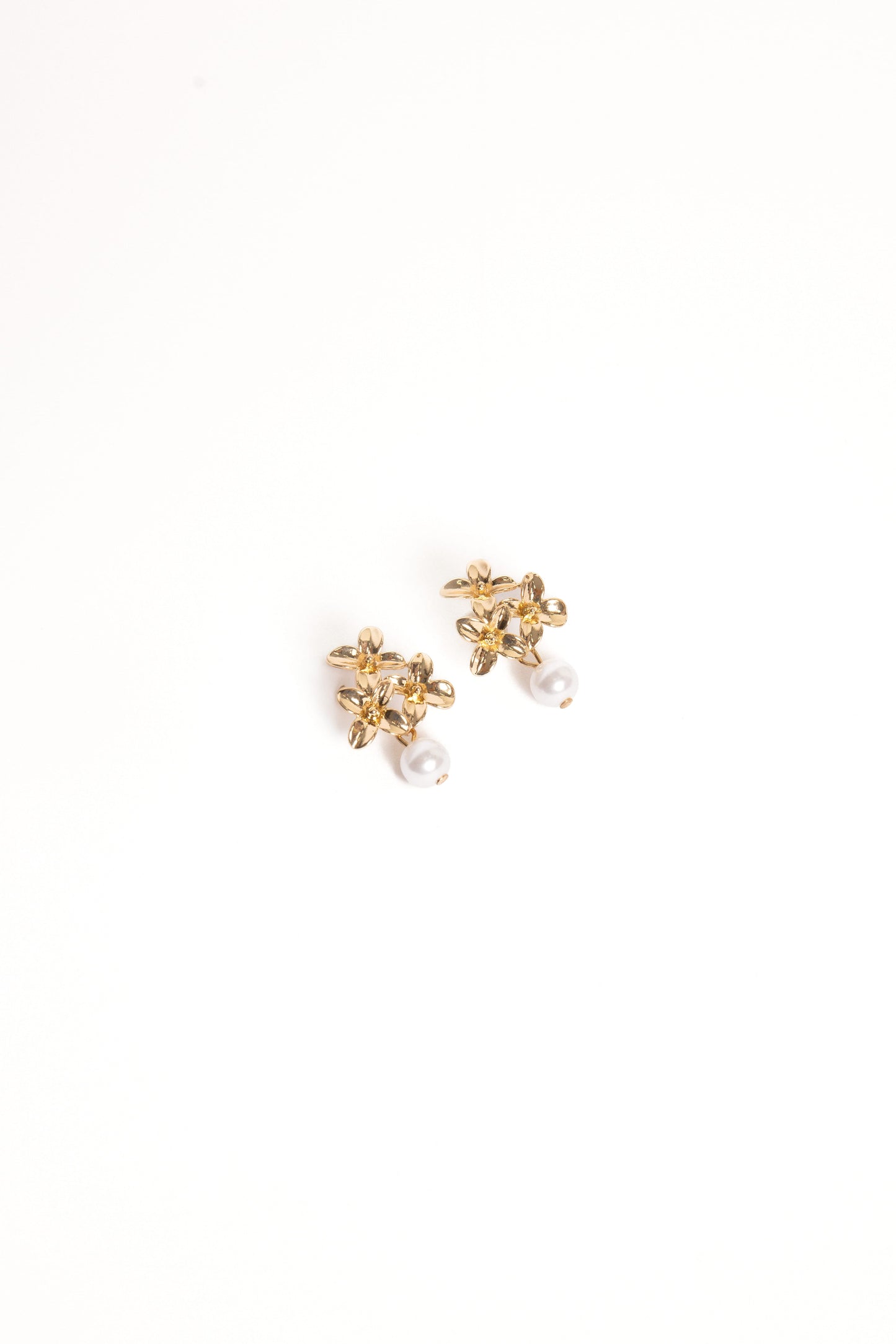 Amani Earrings - Gold/Pearl