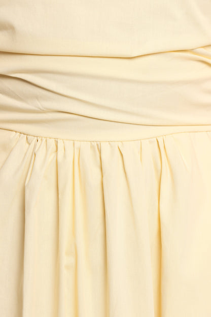 Clo Puff Sleeve Midi Dress - Yellow
