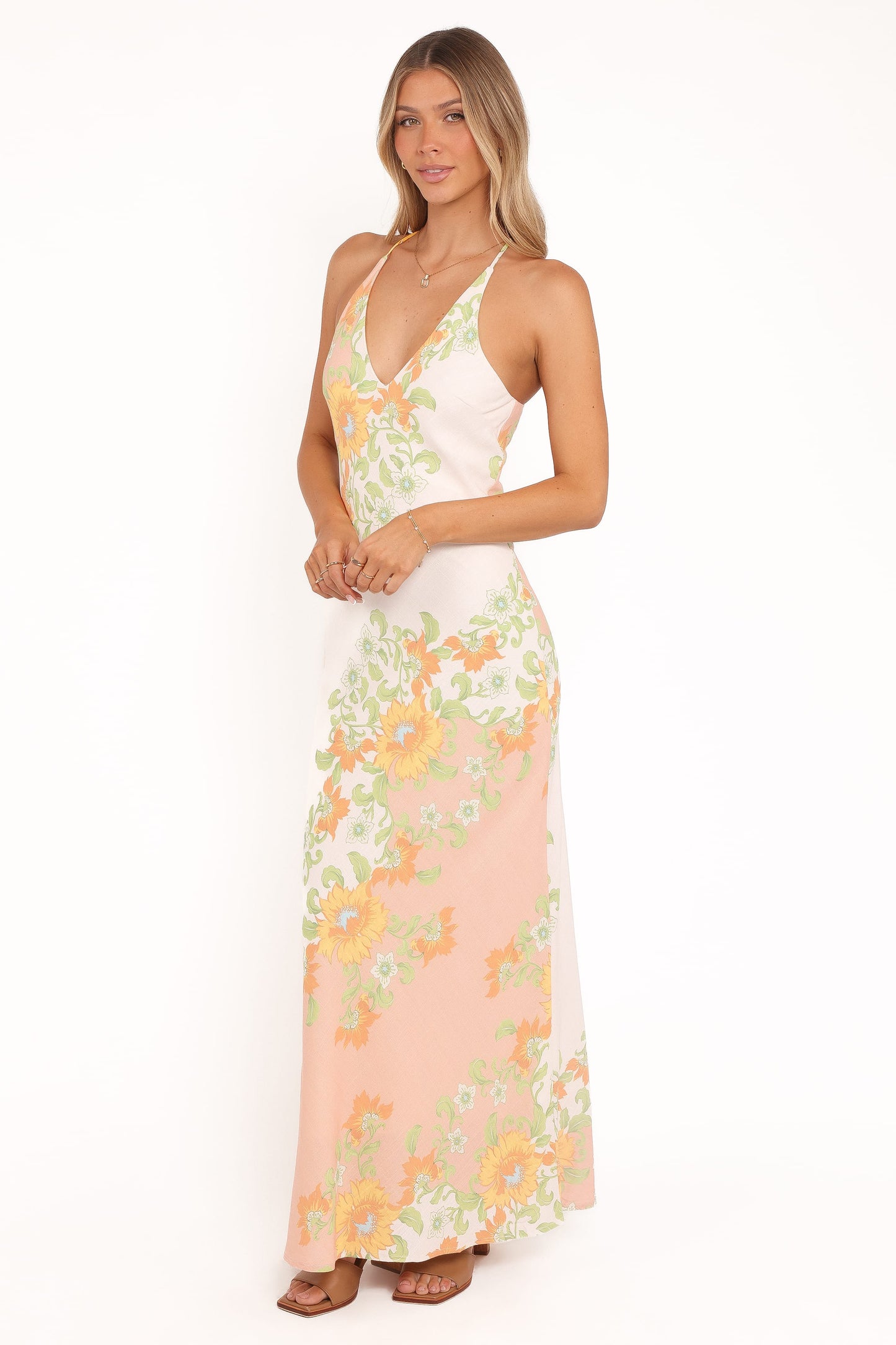 Haruki Maxi Dress - Yellow Spring Floral