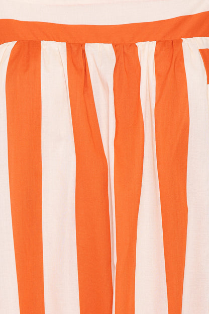 Yanika Maxi Dress - Orange/White Stripe