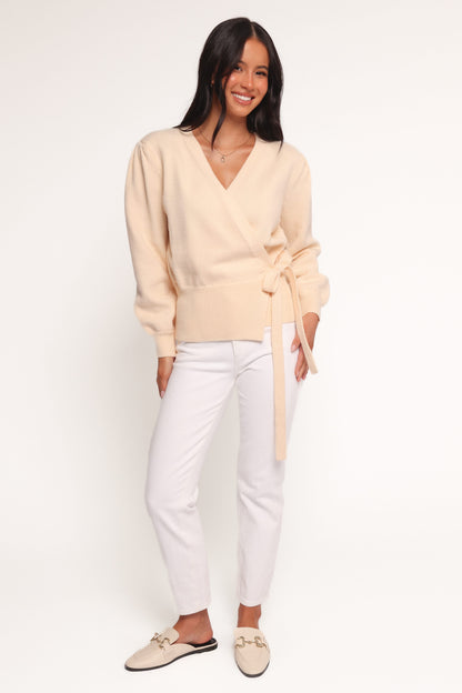 Abbey Ballet Wrap Cardigan - Cream