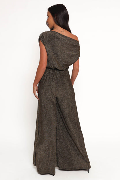 Noelle Jumpsuit - Gold Black