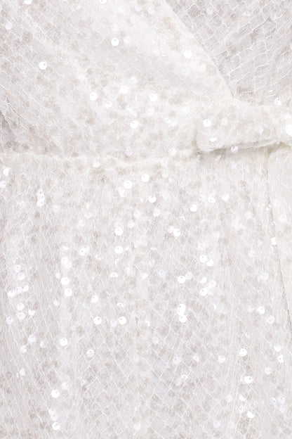 Varity Puff Sleeve Romper - White