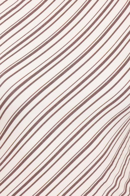 Amber Skirt Set - Cream/Brown Stripe