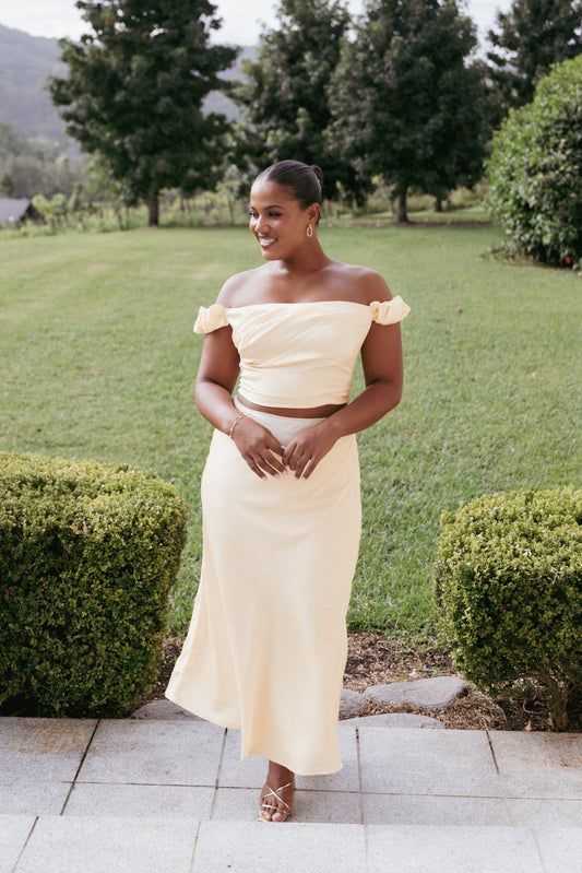 Arabella Two Piece Set - Butter Yellow