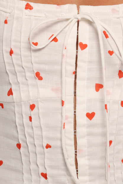 Alice Corset Top - Ditsy Heart